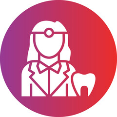 Vector Design Female Dentist Icon Style