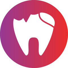 Obraz premium Vector Design Tooth Decayed Icon Style