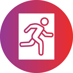 Vector Design Emergency Exit Icon Style