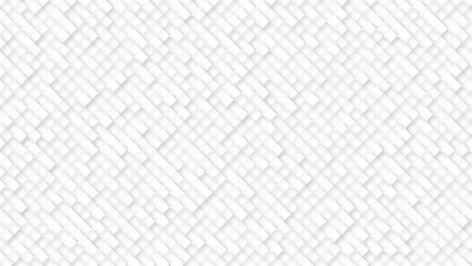 3d seamless triangle cubes pattern. White ceramic tile background. Abstract triangle square mosaic.