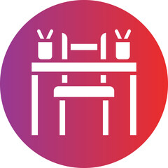Vector Design School Desk Icon Style