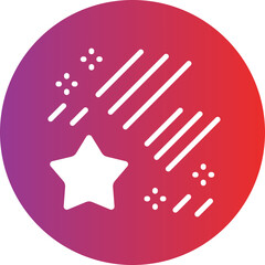 Vector Design Falling Star Icon Style