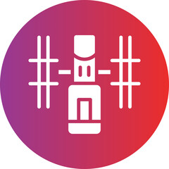 Vector Design Hubble Telescope Icon Style