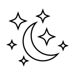 moon icon, night vector, sleep illustration