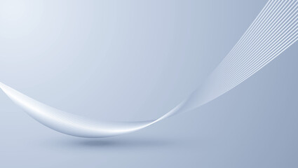 Abstract 3d rendering of wavy background. Futuristic technology style. Elegant background for business presentations.