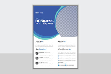 Corporate Flyer Template Organic & Geometric shape Flyer Circle Gradient Colorful concepts Poster flyer in A4 flyer template for Corporate Business agency  A4 Brochure  Vector