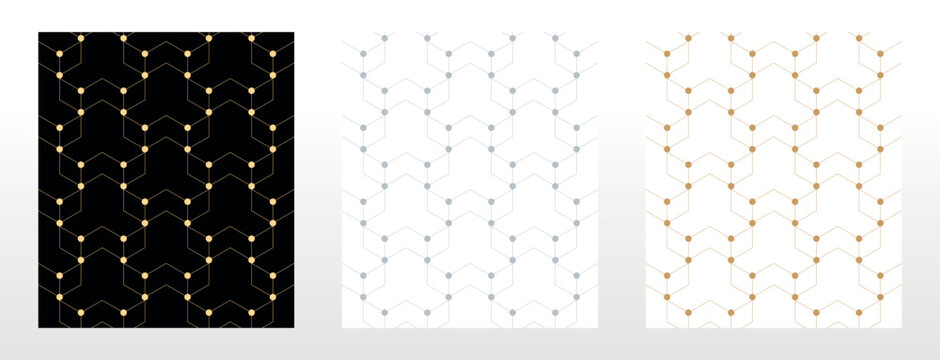 Set of abstract geometric patterns. Seamless vector backgrounds. Colored ornaments Graphic modern patterns Simple lattice graphic design