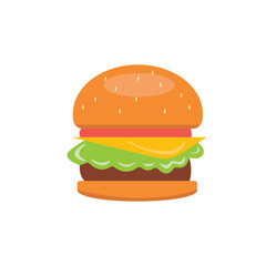 hamburger illustration isolated on white