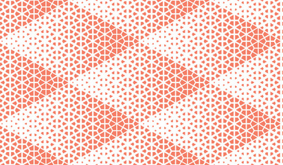 Abstract geometric pattern. Seamless vector background. White and pink halftone. Graphic modern pattern. Simple lattice graphic design