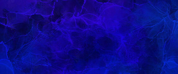 青色をベースにした水彩画の背景素材