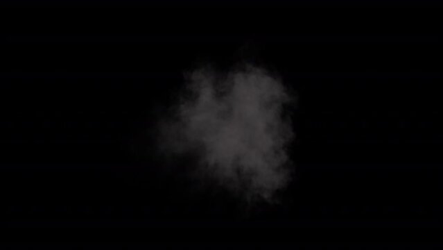 Isolated muzzle fire smoke explosion with Alpha channel