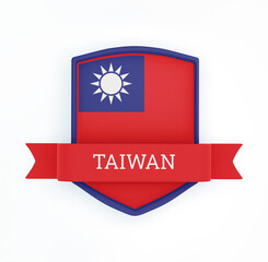 Taiwan Flag With Banner