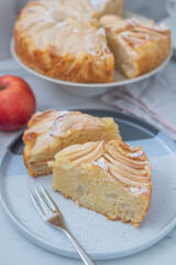 Home made Apple Pie with fresh red apple