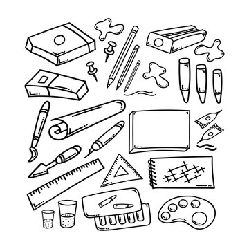 hand drawn artist tool icon