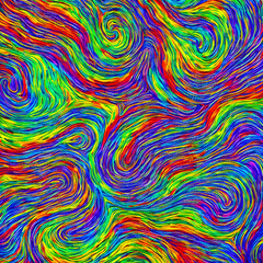 Obraz premium Phantasievoller, abstrakter Hintergrund. Konzept: psychedelic wave - ai generiert und gerendert