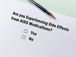 Questionnaire about side effects