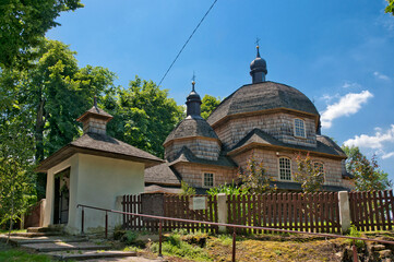 St Nicholas church from XVII century in Hrebenne, Lublin Voivodeship, Poland.