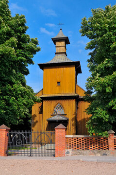 St. Leonard`s Church in Chociszewo, village in Masovia voivodeship. Poland