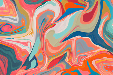 abstract marbling colorful pattern. generative ai