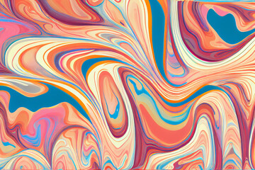 Fototapeta premium abstract marbling colorful pattern. generative ai