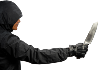 Hand holding a knife on white background, Hand Holding knife on White Background PNG file.