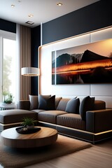 Illustration of modern living room