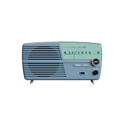 Retro & Vintage Radio 3D Renders - Front View