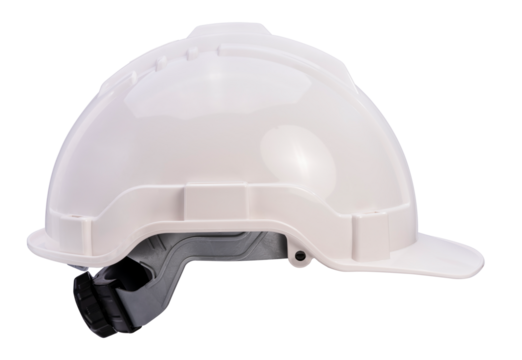 White safety helmet or hard cap on white background, Construction hat on white background PNG File.