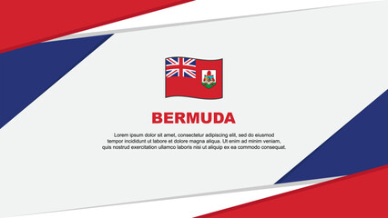 Bermuda Flag Abstract Background Design Template. Bermuda Independence Day Banner Cartoon Vector Illustration. Bermuda