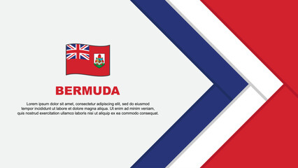 Bermuda Flag Abstract Background Design Template. Bermuda Independence Day Banner Cartoon Vector Illustration. Bermuda Cartoon
