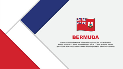 Bermuda Flag Abstract Background Design Template. Bermuda Independence Day Banner Cartoon Vector Illustration. Bermuda Illustration