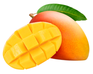 Red Mango fruit on white background, Fresh Mango fruit on White Background  PNG File.