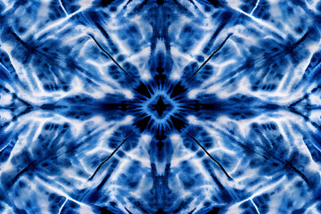 blue Tie dye pattern. generative ai 