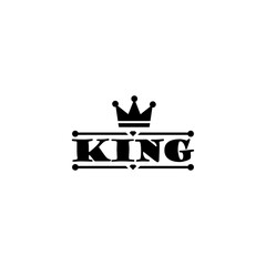 King Crown Icon Logo isolated on white background