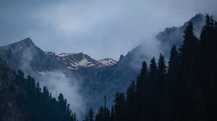 AMARNATH, JAMMU and KASHMIR, INDIA, JULY 06, 2022: Holy Amarnath Cave in Kashmir Himalayas. It is a...