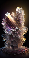 Beautiful abstract maroon quartz crystals, wallpaper background
