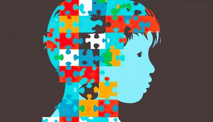 World Autism Awareness Day Background - obrazy, fototapety, plakaty