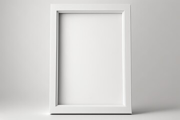 Frame mockup on a plain white background,. Generative AI