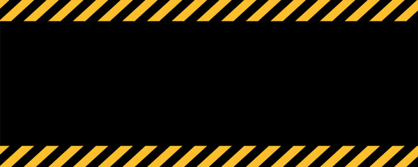 Black and yellow warning line striped sign background. EPS10 vector