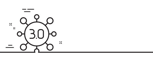 Web3 line icon. Web 3.0 internet technology sign. Decentralized system symbol. Minimal line illustration background. Web3 line icon pattern banner. White web template concept. Vector