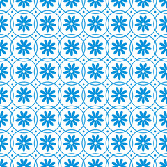 Circle blue small flower background pattern