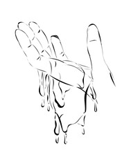 Hand mit Wasser