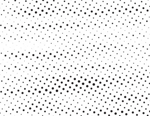Halftone vector background. Monochrome halftone pattern. Abstract geometric dots background. Pop Art comic gradient black white texture. Design for presentation banner, poster, flyer, business card.	