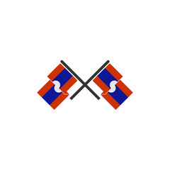Laos flag icon set, Laos independence day icon set vector sign symbol