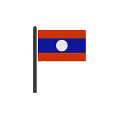 Laos flag icon set, Laos independence day icon set vector sign symbol