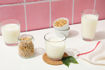 Soy milk and soy, composition for healthy food concept