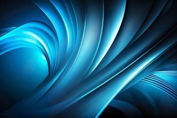 Abstract blue background with smooth shining lines