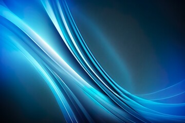 Abstract blue background with smooth shining lines