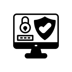 Computer Security Vector illustration icon