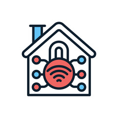 Home Network Vector illustration icon